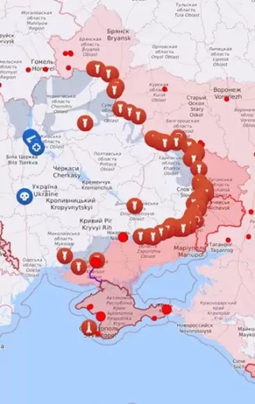 Мапа бойових дій в Україні: 18.04.2024